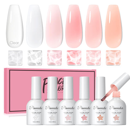 PEACECOLOR front packaging showing six gel bottles and neat presentation for easy selection