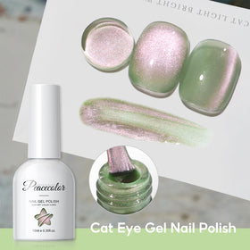 PEACECOLOR glitter polish texture swatch on white, sparkling depth benefit