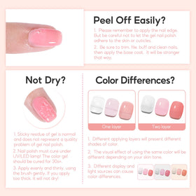 PEACECOLOR hands receiving a gel manicure showing salon-quality glossy finish