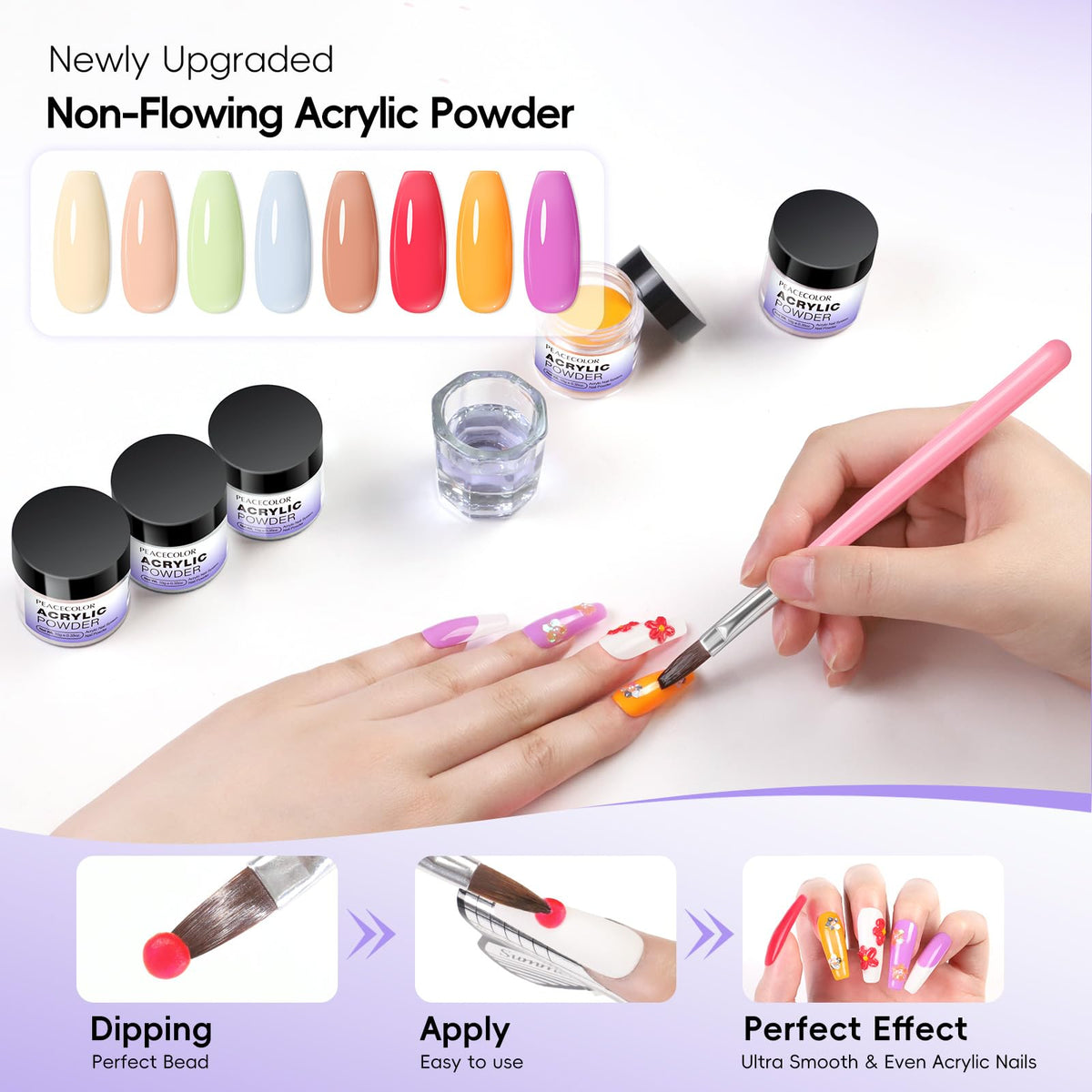 PEACECOLOR nail drill with seven bits close-up for precise shaping benefit