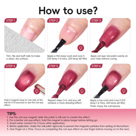 PEACECOLOR finished nails in red green purple, salon-quality look benefit