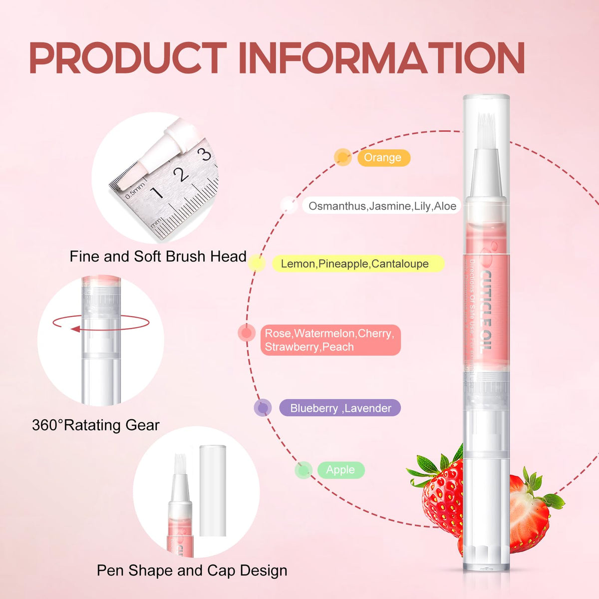 PEACECOLOR pen inside cosmetic bag highlighting travel-friendly convenience