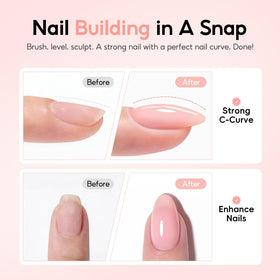 PEACECOLOR six shade swatches on nail tips illustrating natural nude finish options