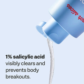 Peach & Lily ingredient label highlighting salicylic and glycolic acids
