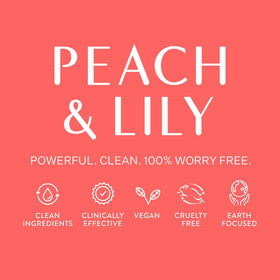 Peach & Lily jar on bathroom shelf in lifestyle setting benefit: integrates into daily routine