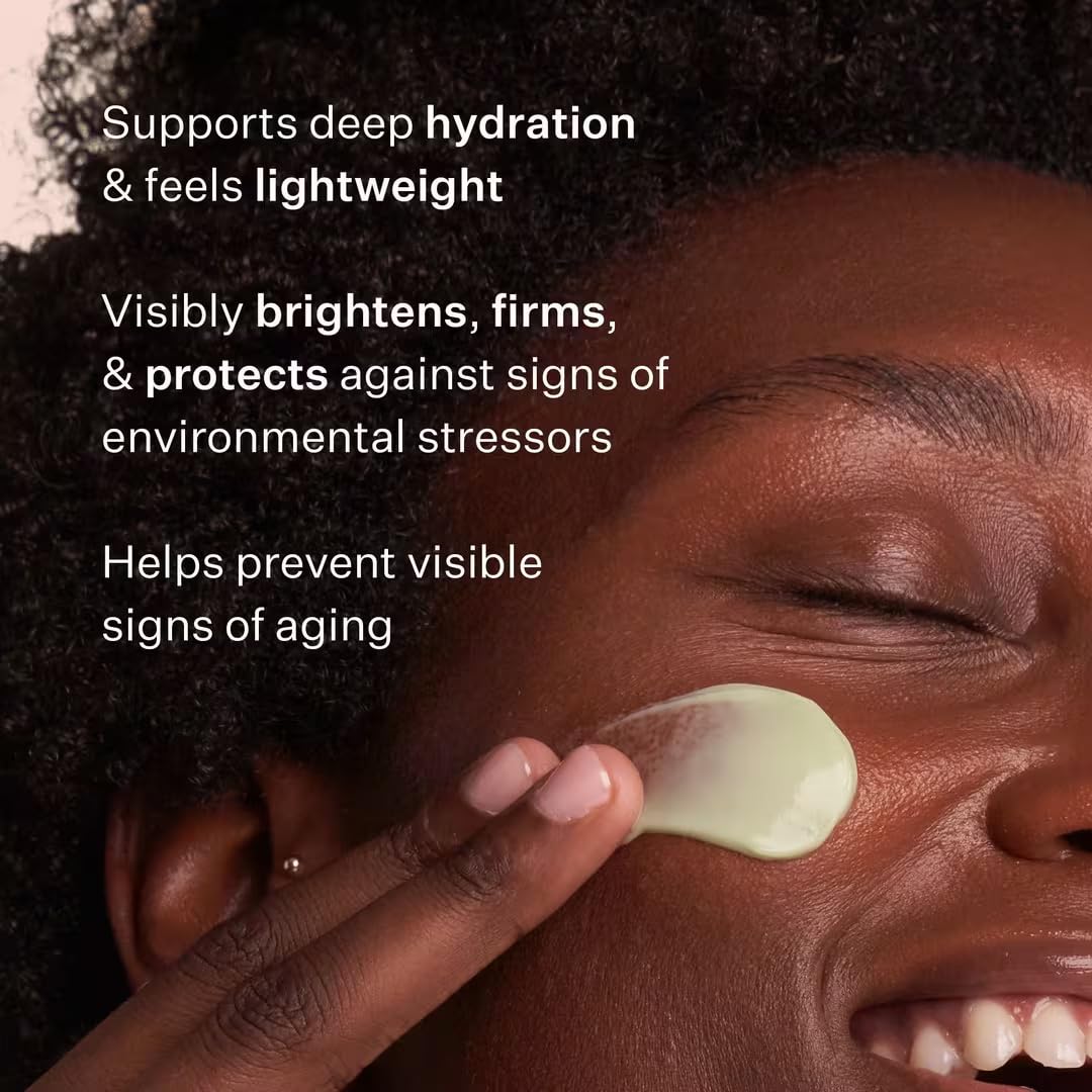 Peach & Lily close-up cream texture swipe showing pudding consistency benefit: fast absorption