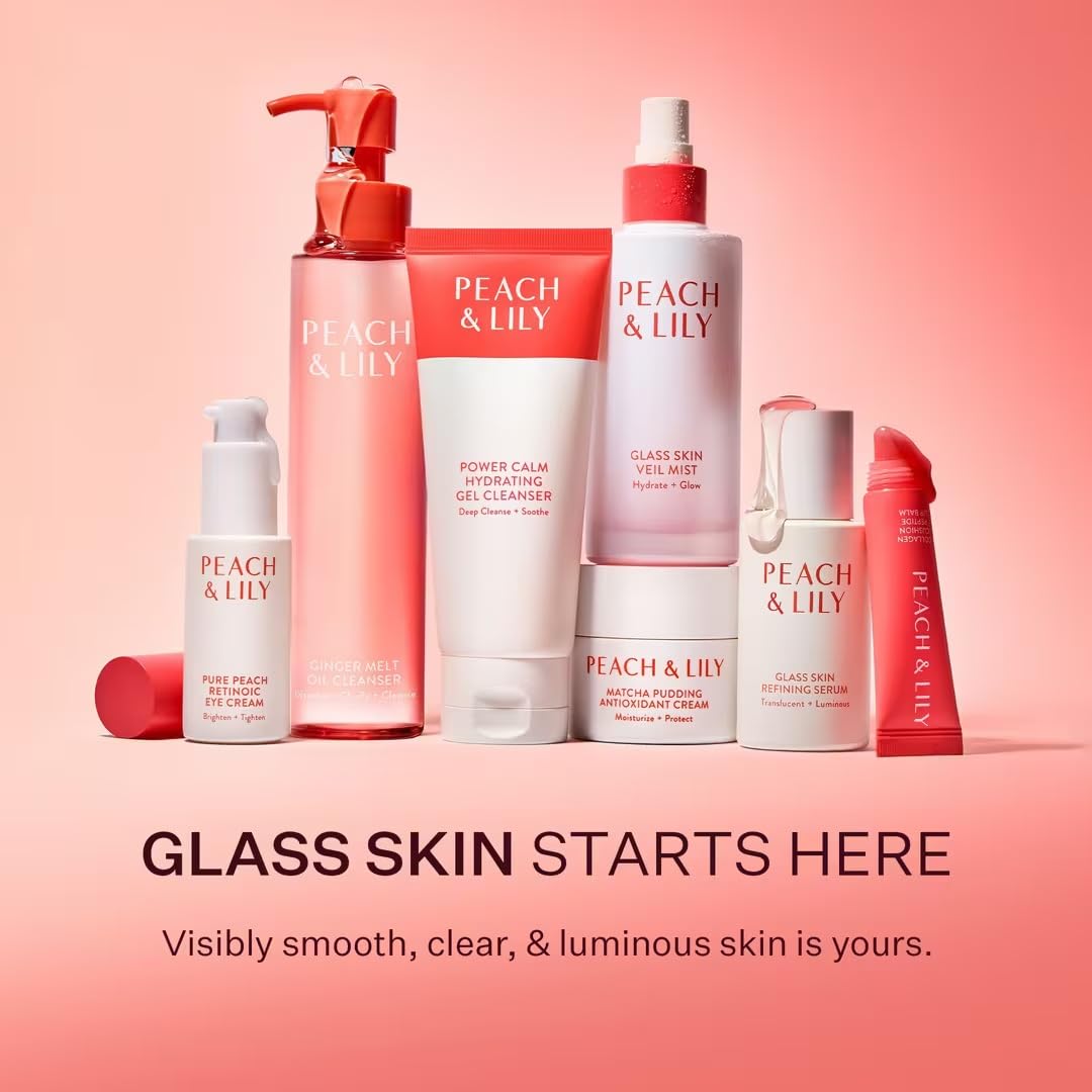 Peach & Lily label detail showing clean-beauty claims for ingredient transparency