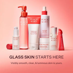 Peach & Lily label detail showing clean-beauty claims for ingredient transparency