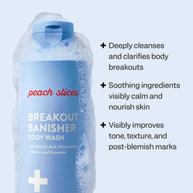 Peach & Lily clear gel texture showing exfoliating consistency