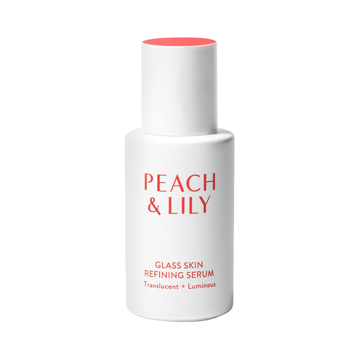 Peach & Lily front bottle shot showing clean packaging and hydration benefits