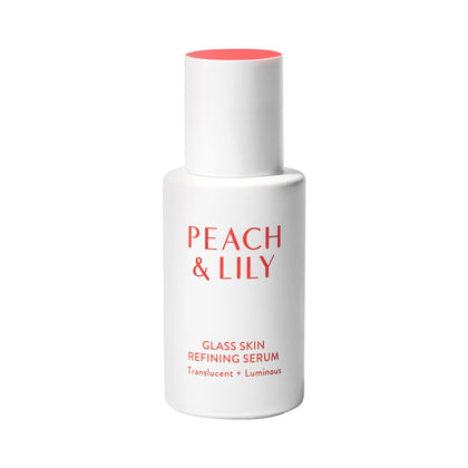 Peach & Lily front bottle shot showing clean packaging and hydration benefits