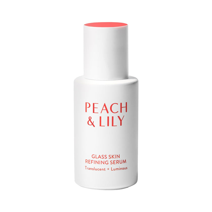 Peach & Lily front bottle shot showing clean packaging and hydration benefits