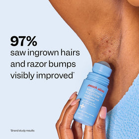 Peach Slices applied along bikini line to soothe irritation and reduce razor bumps