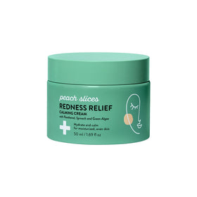 Peach Slices jar front view showing label and soothing cream benefits