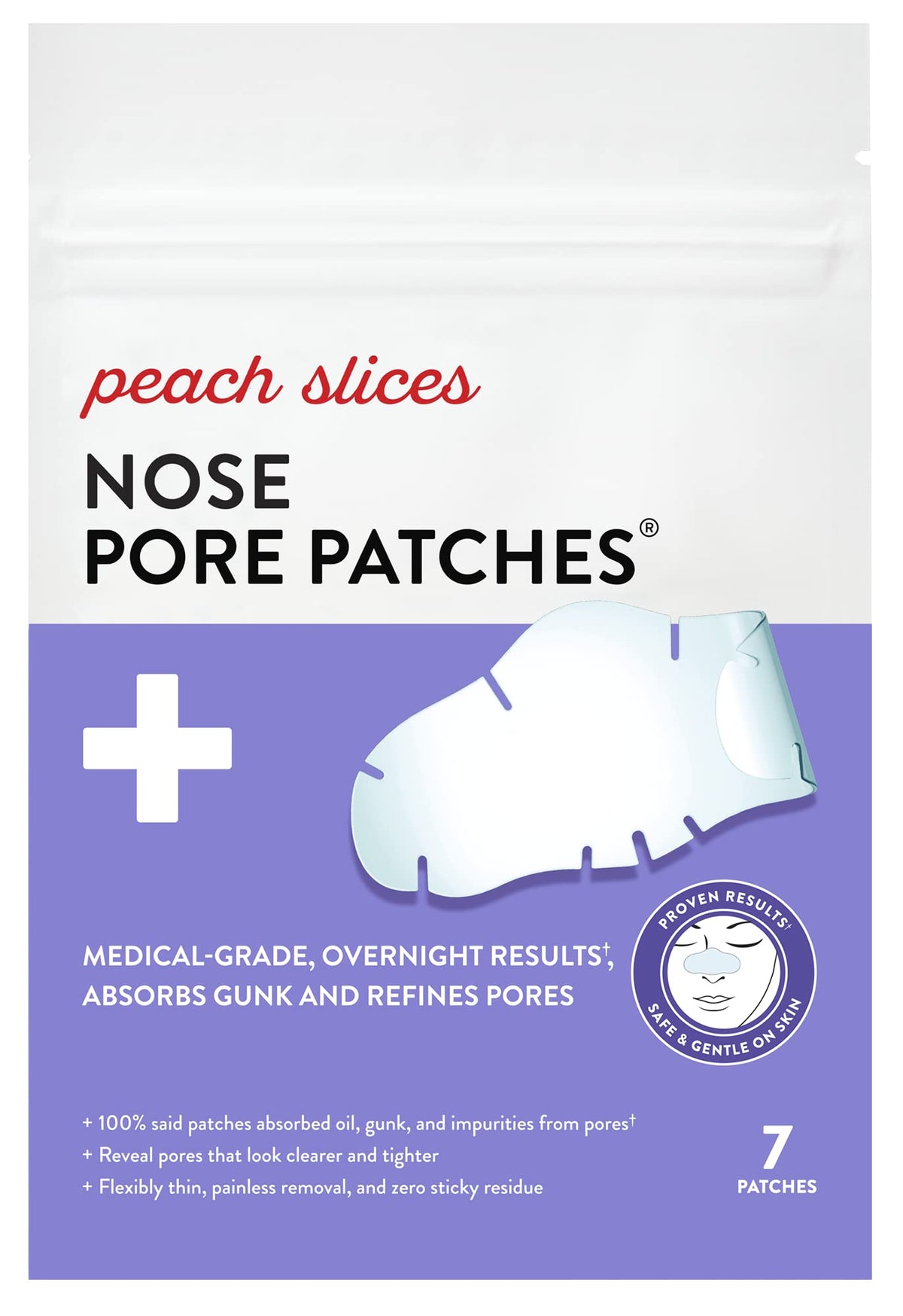 Peach Slices front packaging showing product name and 7-count convenience