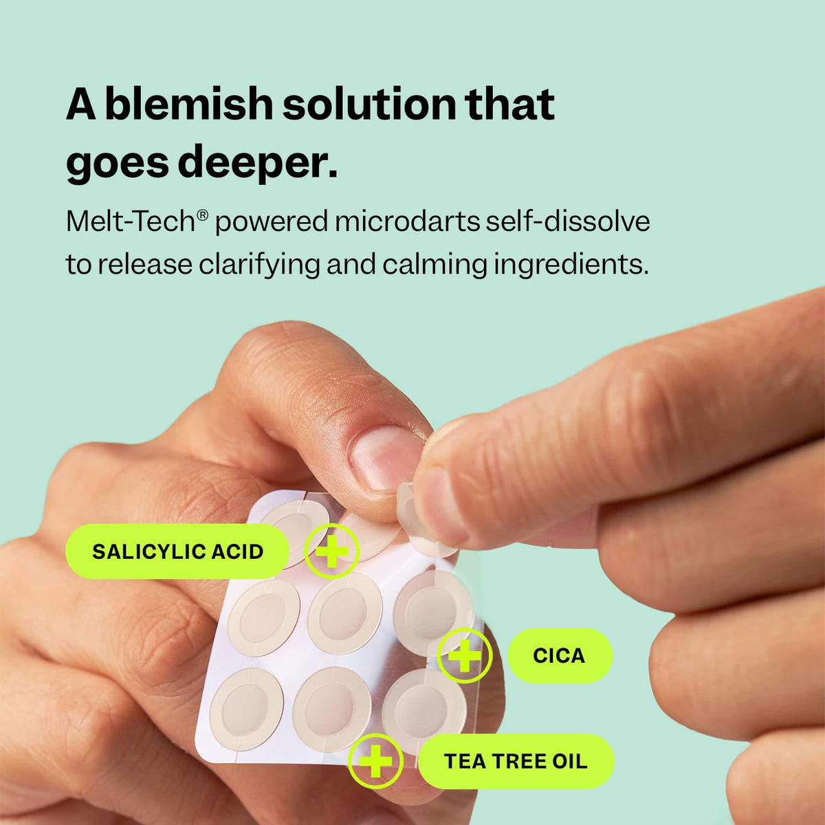 Peach Slices ingredient layout with salicylic acid and hyaluronic acid