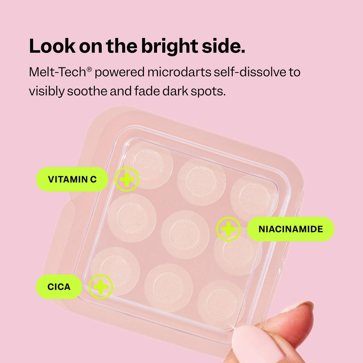 Peach Slices arranged with niacinamide and vitamin C visuals for brightening benefit