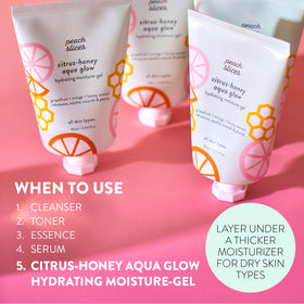 Peach Slices label close-up showing ingredient highlights and cruelty-free claims for transparency