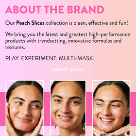 Peach Slices on bathroom counter in lifestyle scene for easy daily use benefit