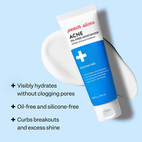 Peach Slices open tube cream texture demonstrating fast absorption