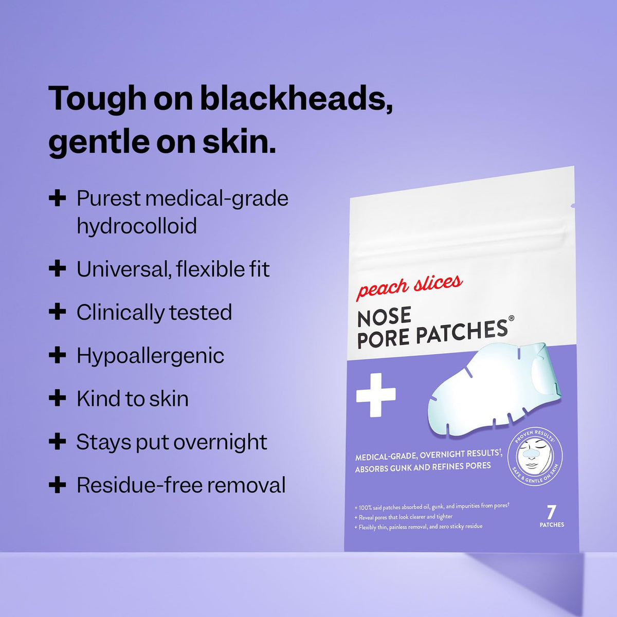 Peach Slices patch texture close-up reveals thin flexible hydrocolloid
