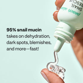 Peach Slices squeeze bottle nozzle detail for controlled, recyclable dispensing