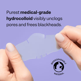 Peach Slices removed patch showing absorbed debris and clearer pores