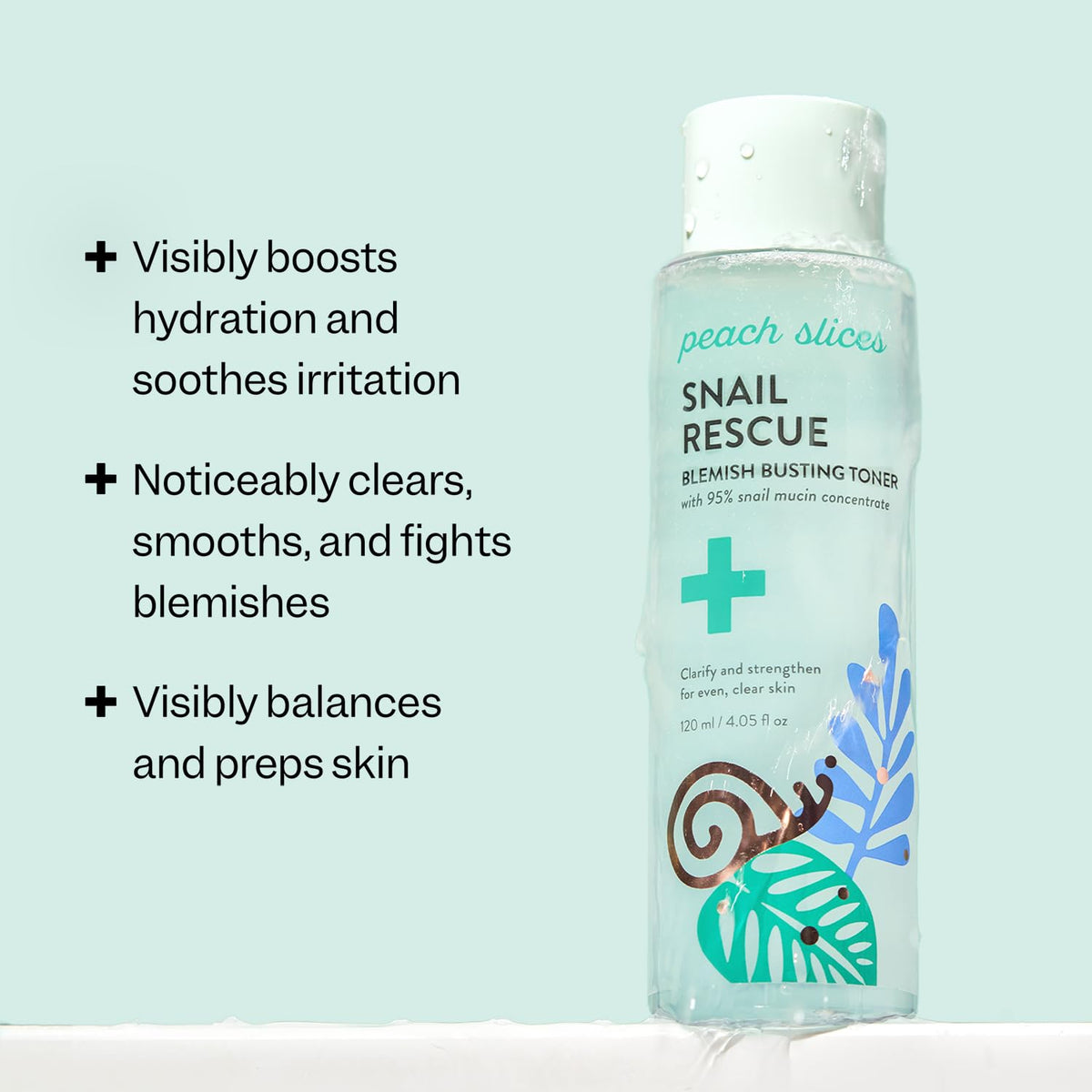 Peach Slices toner open cap dispensing lightweight hydrating formula