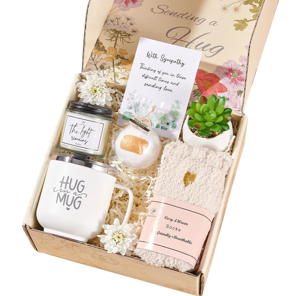 peacoeye front packaging showing ready-to-send condolence gift