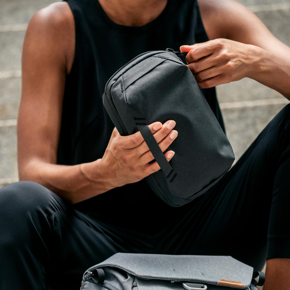 Peak Design clamshell open view revealing origami-style layout for quick access