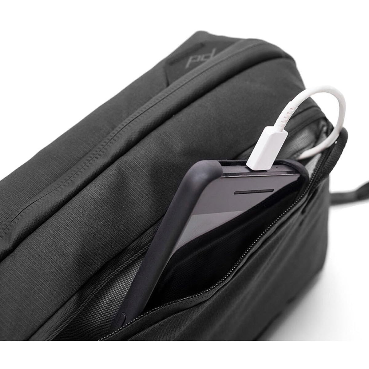 Peak Design packed inside a backpack offering easy access while commuting