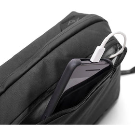 Peak Design packed inside a backpack offering easy access while commuting