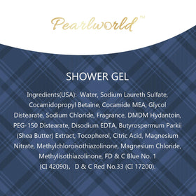 PEARLWORLD ocean-scent bottle label showing natural ingredients for hydration