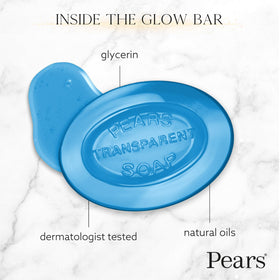 Hand holding Pears bar to show size and travel-friendly convenience