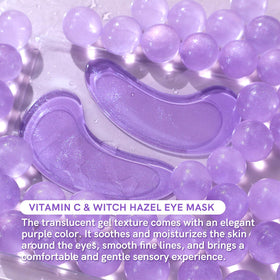 PEAUAMIE patch applied under eye demonstrating immediate cooling effect
