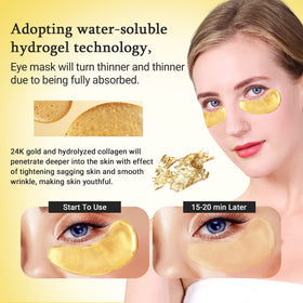 PEAUAMIE patch applied under eye demonstrating comfortable fit and quick use