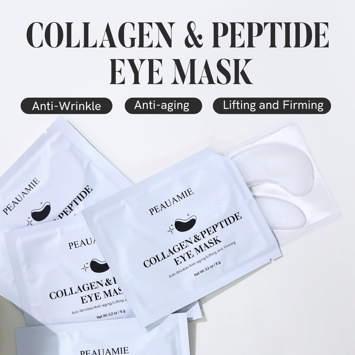 PEAUAMIE close-up of hydrogel patch texture that delivers intense hydration