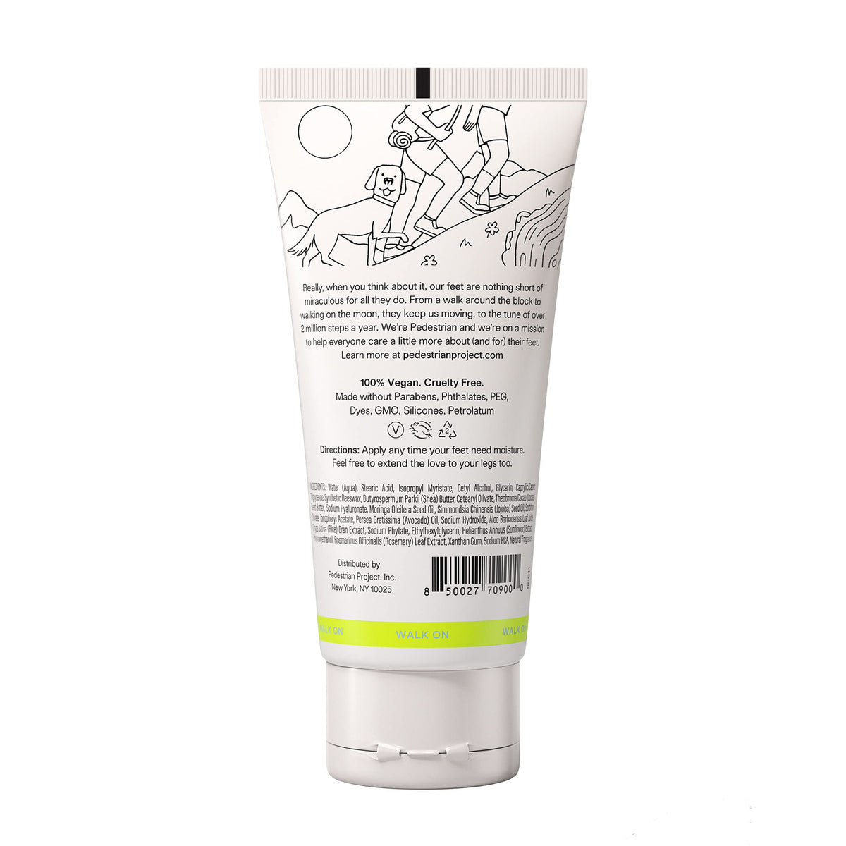 Pedestrian Project cream texture close-up demonstrating rich moisturizing feel