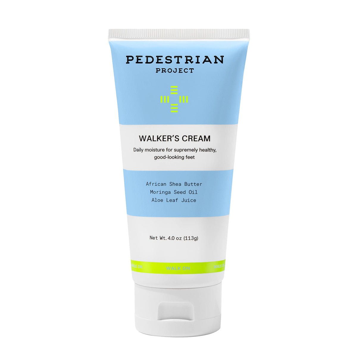 Pedestrian Project front packaging showing product and brand benefits