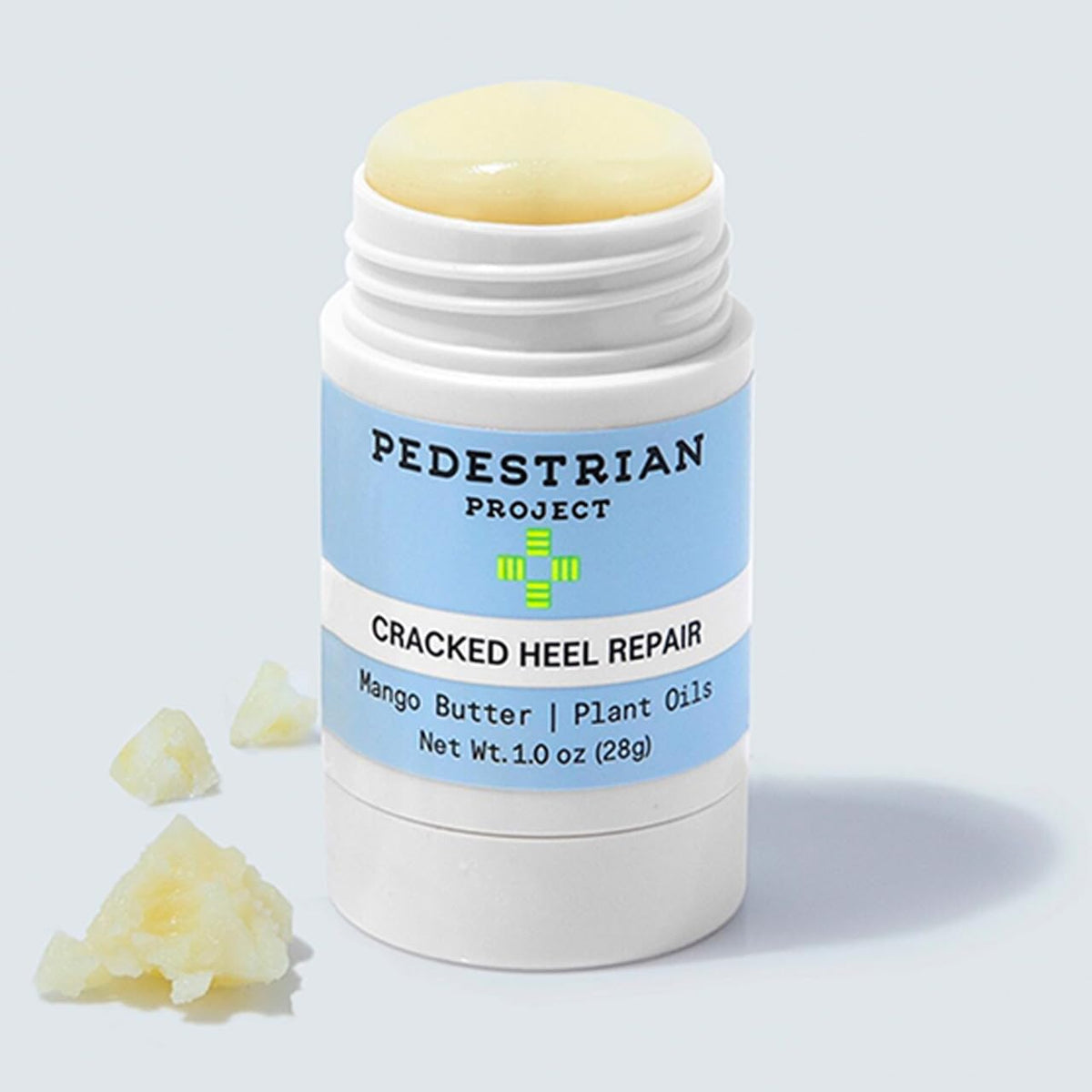 Pedestrian Project heels before and after image showing improved skin texture