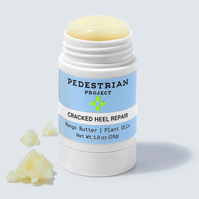 Pedestrian Project heels before and after image showing improved skin texture