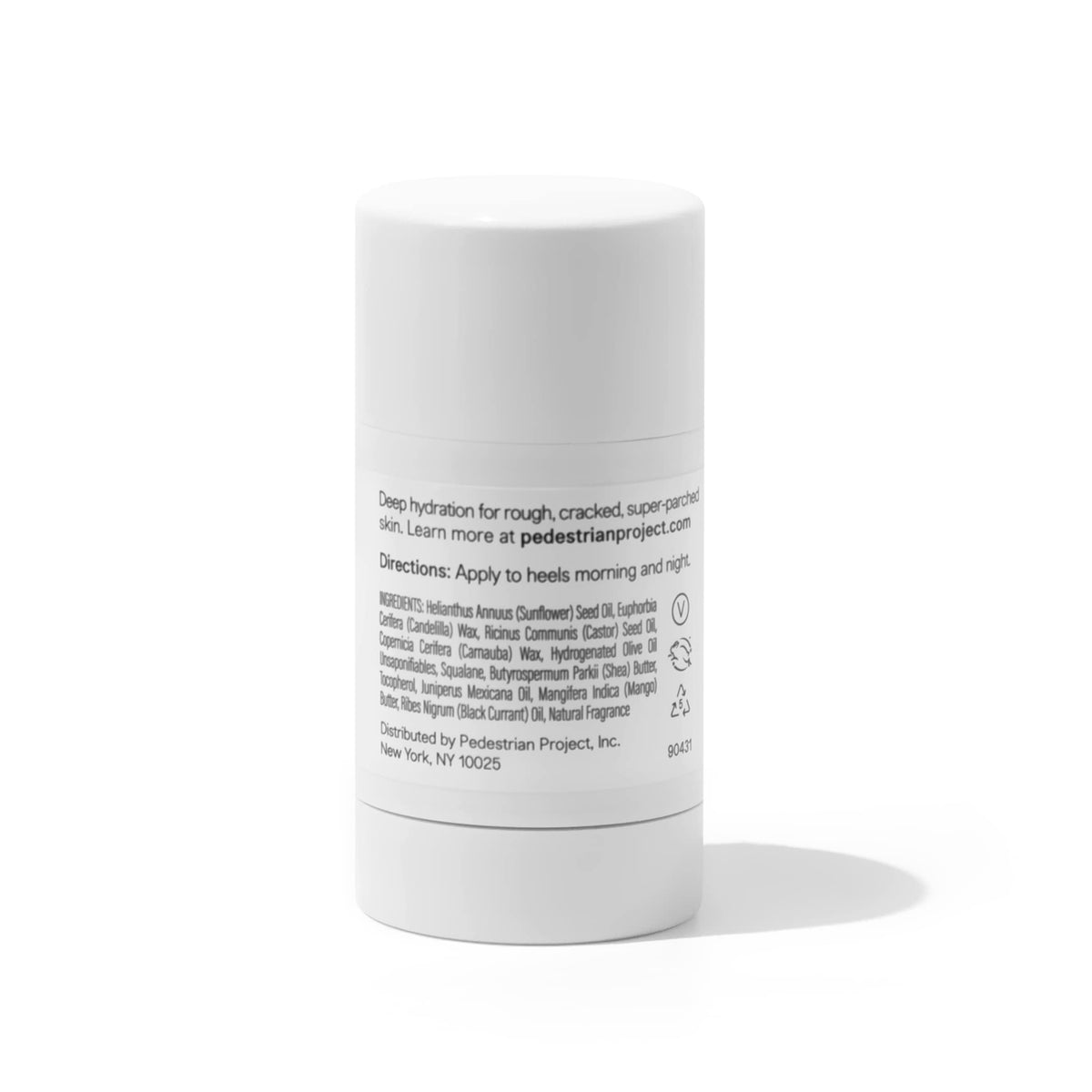 Pedestrian Project open jar close-up of creamy texture for deep moisturization