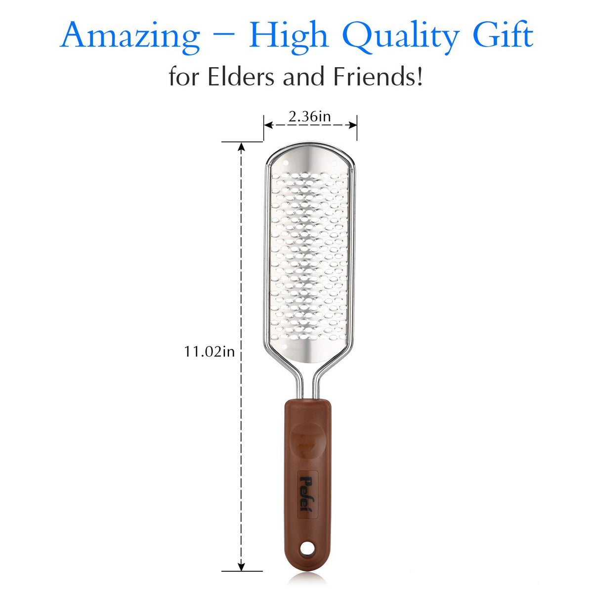 Pefei rinsing rasp under tap showing easy cleaning and hygiene benefit