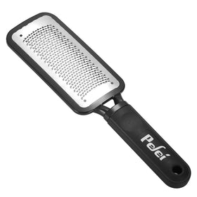 Pefei front view of rasp showing full stainless steel filing surface and handle benefit: clear overview