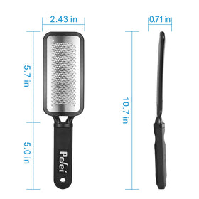 Pefei rasp held in hand for size comparison showing compact scale and easy handling