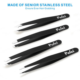 Pefei pointed tweezer detail highlighting sharp tip for splinter removal
