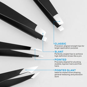 Pefei open travel holster holding all four tweezers for secure transport