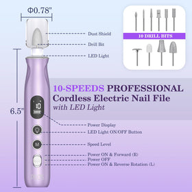 PELCAS arranged drill bits and 60 sanding bands offering versatile nail care
