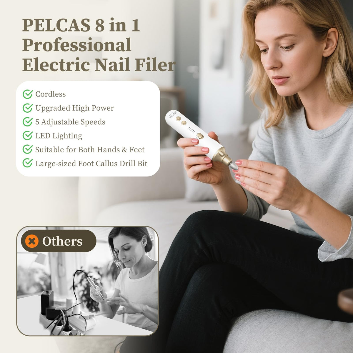 PELCAS large callus bit with sandpapers showing heavy-duty grinding capability