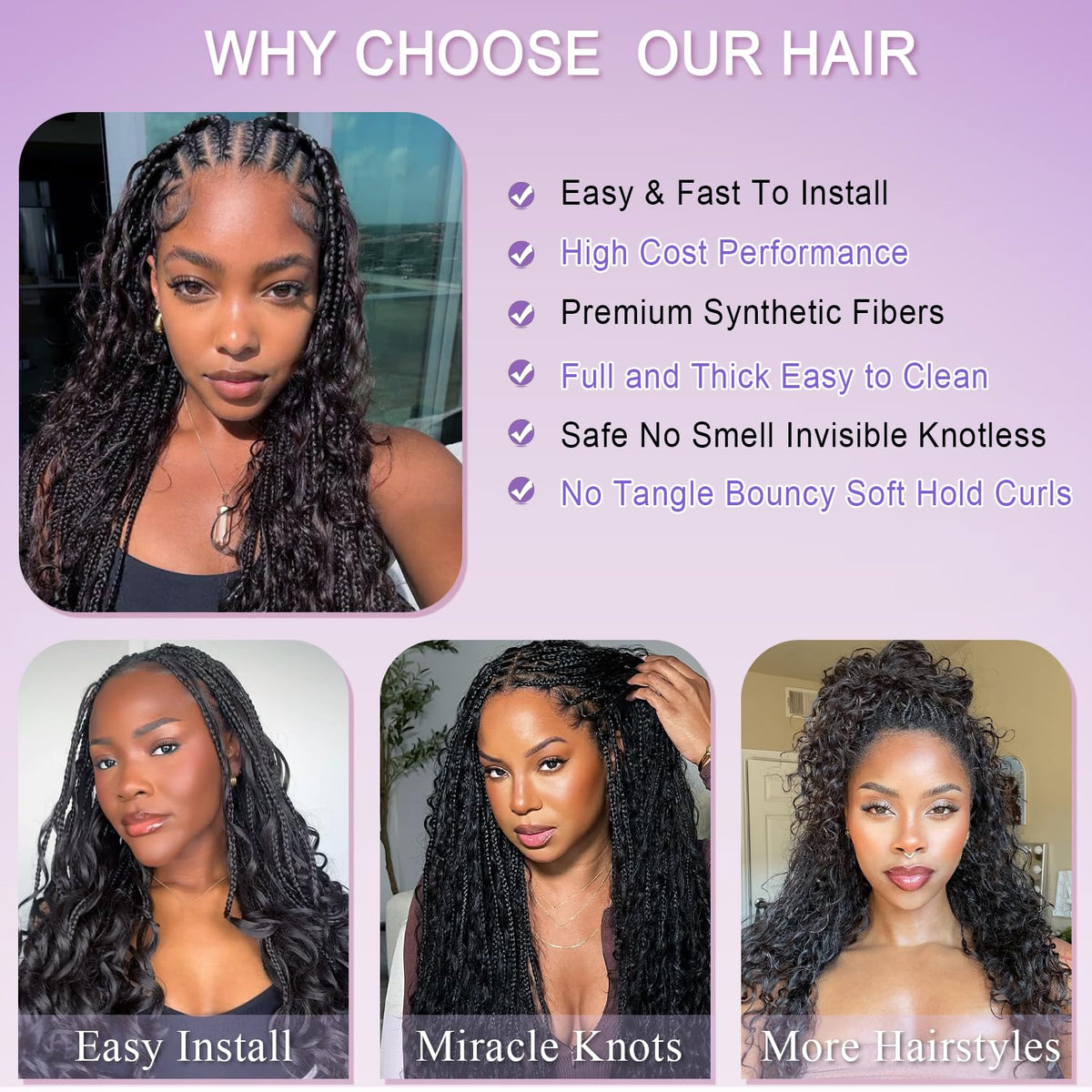 Peliri hairline parting closeup showing pre-separated knotless root realism